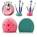IBEET 2 PCS Cleaning Makeup Brush, Makeup Organizer,Egg Cleaner Holder Silicone Washing Brush Scrubber Board Cosmetic Clean Tools
