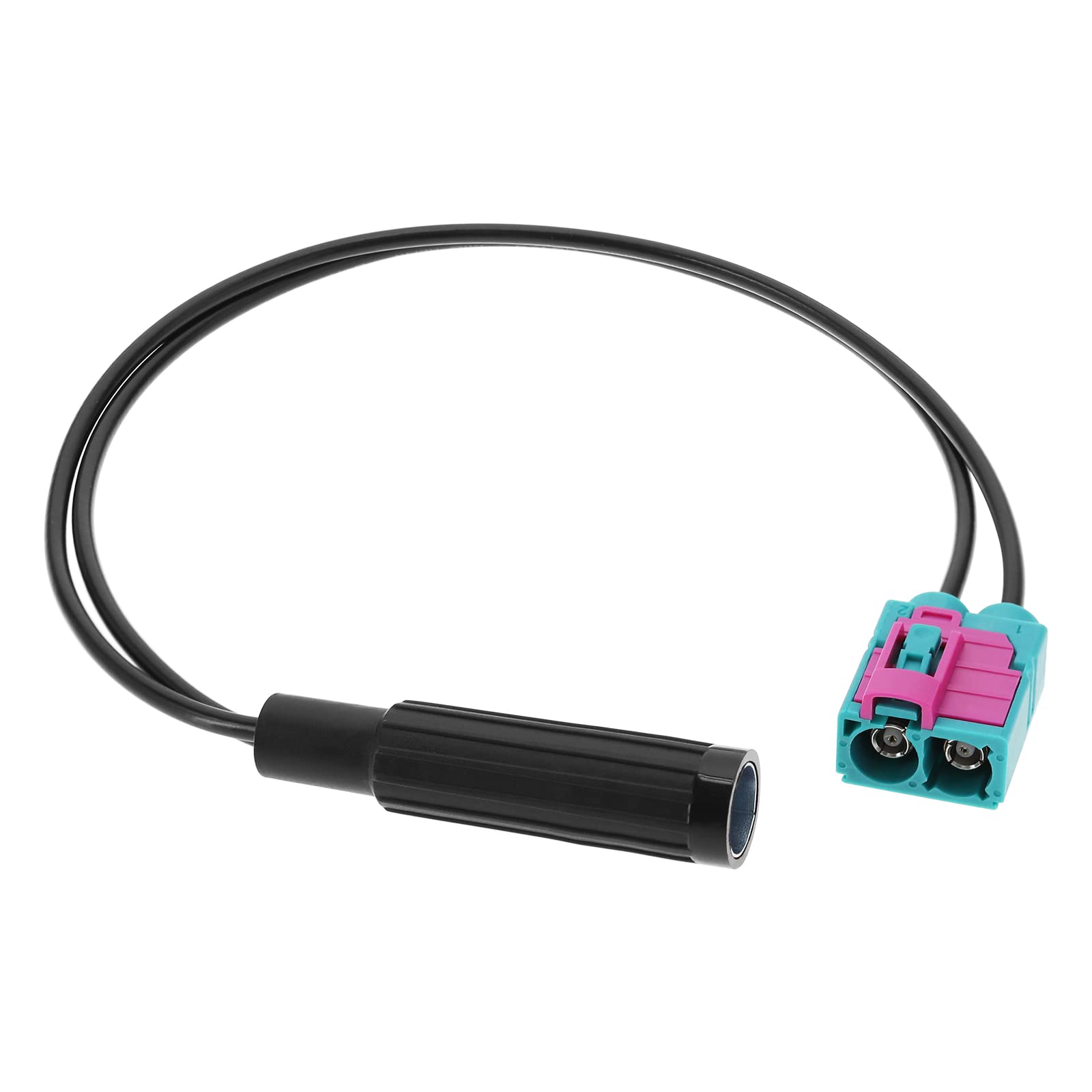 The Lord of the Tools Double Fakra Female to DIN Female Car Antenna Adapter Vehicle Stereo FM AM Radio Aerial Connector Cable Wire Gauge RG174 28cm