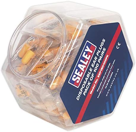 Sealey SSP18D100PK Ear Plugs Disposable Pack of 100 works, Orange - Image 3