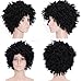 ATOZWIG Natural Afro Wig Kinky Curly Wigs For Black Women Best Synthetic Female Wig Short Hair Wigs For Black Women Fake Hair Pieces