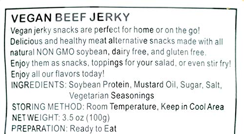 5 Vegan+Jerky+Non+GMO+Protein+Gluten+Free