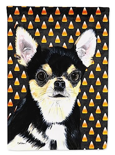 Caroline's Treasures SC9197GF Chihuahua Candy Corn Halloween Portrait Garden Fl…