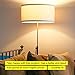 Brightech Telescope - Black & Gold Modern Floor Lamp for Bedroom - Tall, Height Adjustable Pole Light for Living Room & Office Lighting - Standing Lamp, Antique Brass - with LED Bulb