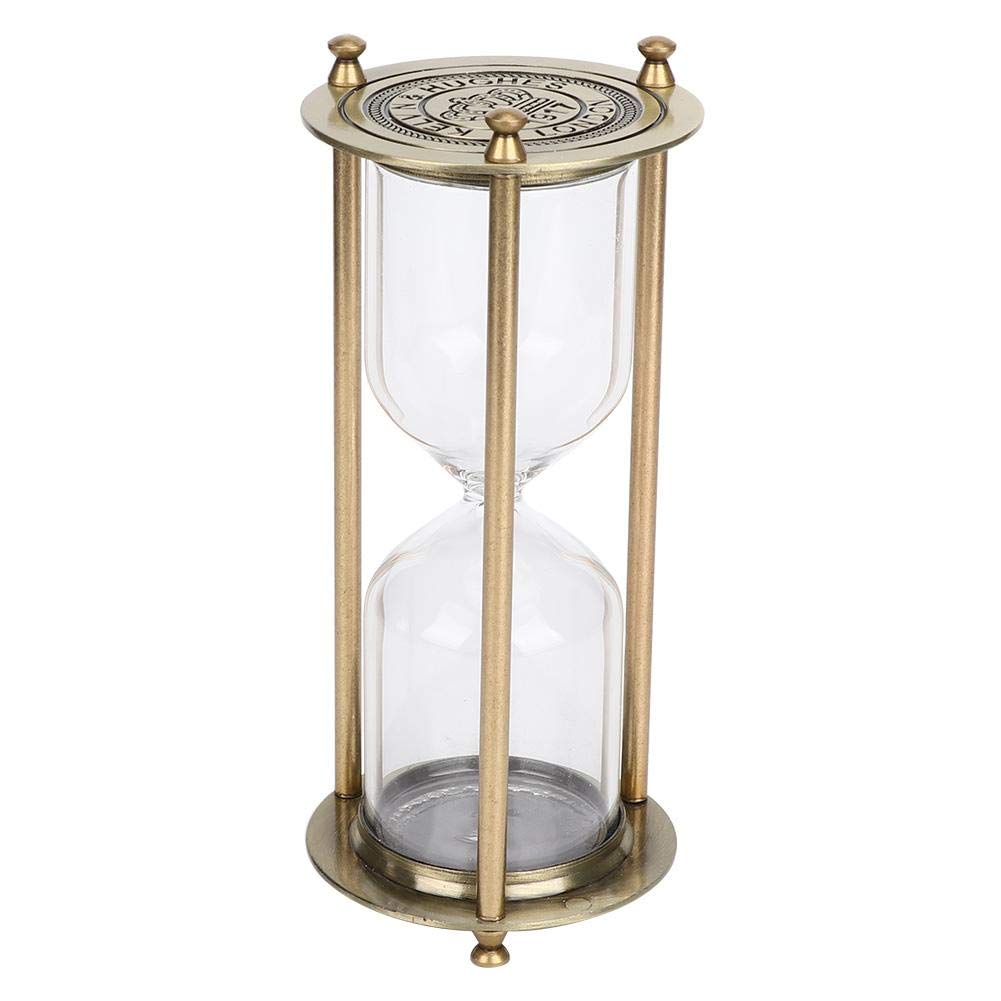 Hourglass Timer, Retro Hourglass with Metal Texture Sand Clock Timer Hourglass Sand Timer Frame of Alloy(2#)