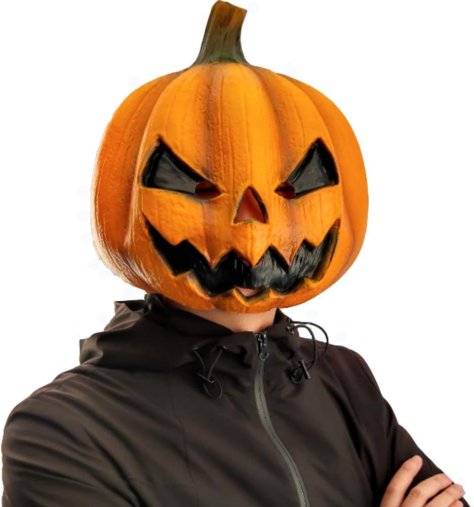 PartyCostume Pumpkin Mask Latex Full Head Realistic Masks For Halloween Decoration Carnival Costume Party
