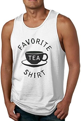 Nganche Favorite Tea Men's Fashion Leisure Pure Color Movement Cotton Vest L White