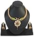 Touchstone Indian Bollywood Ethnic Peacock Theme Exotic Jaipur meenakari Enamel White Rhinestone Bridal Designer Jewelry hasli Necklace Set for Women in Gold Tone