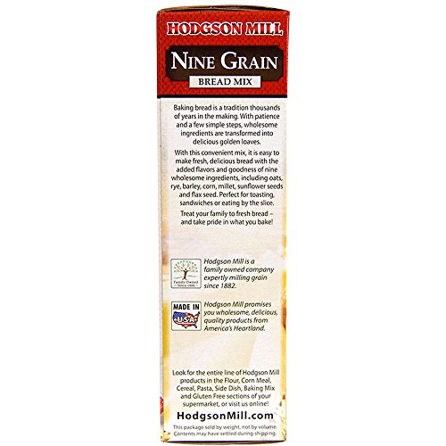 Hodgson Mill Nine Grain Bread Mix 16Ounce Boxes (Pack of 6), Bread Mix