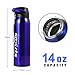Sports Water Bottle, MerceHygea Vacuum Insulated Water Bottle 14oz Double Wall Stainless Steel Water Bottle, Keeps Your Drink Hot or Cold, Perfect for Outdoor Sports Camping Hiking Cycling (Blue)