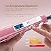 KIPOZI Hair Straightener 1 Inch Titanium Plates Professional Flat Iron with Adjustable Temperature Suitable for All Hair Types Makes Hair Shiny and Silky Heats Up Fast Dual Voltage Rose Pinkthumb 2