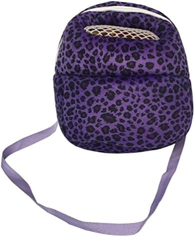 Small Pet Carrier Bag Animal Outgoing Bag with Shoulder Strap Portable Travel Handbag Backpack for Hedgehog Hamster Mouse Rat Sugar Glider Squirrel Chinchilla Rabbit Parrot(Large, Purple)