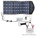 ACOPOWER 12V 120W Portable Solar Panel Kit; Foldable Solar Suitcase for RV, Boat Compatible Multiple Kinds of Power Station with Quick Charge 3.0, 12AWG Cable with Solar Male/Female Quick Connectors