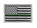 US Flag Thin Green Line Patch for Park Rangers, US Border Patrol, and Environment Services Personnel with Hook/Loop Backing