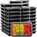 Ez Prepa [40 Pack] 28oz Single 1 Compartment Meal Prep Containers with Lids - Food Storage Containers Bento Box, Lunch Containers, Microwavable, Freezer, and Dishwasher Safe, Food Containers