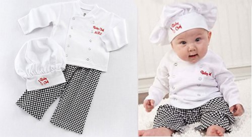 StylesILove Baby Unisex Cook Chef Costume, Pants and Hat 3-pc