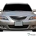 Topline Autopart Matte Black Aluminum Mesh Front Hood Bumper Grill Grille ABS For 04-06 Mazda 3 Mazda3 4 Door Sedan