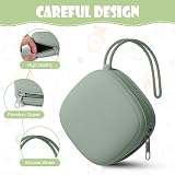 Aolso Silicone Dummy Holder Case Green, Portable Pacifier Organizer view 5
