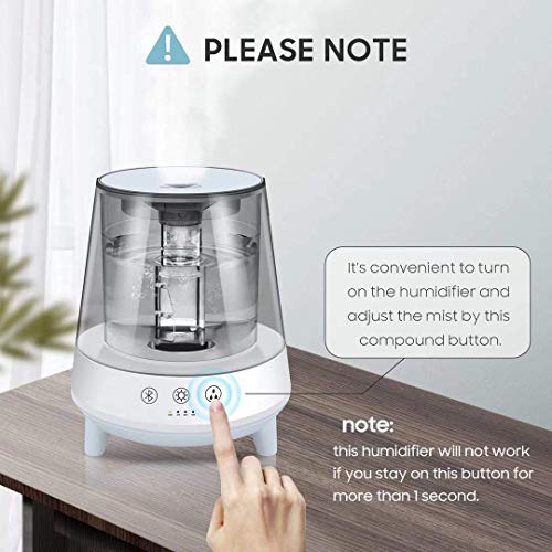 Gocheer Humidifiers for Bedroom,2L Ultrasonic Cool Mist Humidifier for