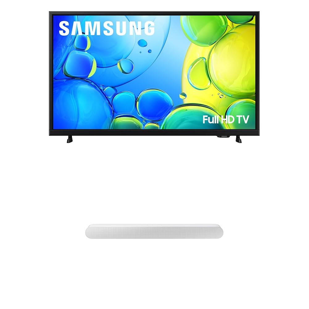 Samsung 40-Inch Class Full HD F6000 Smart TV (2025 Model) HDR, Object Tracking Sound Lite + SAMSUNG S61D 5.0ch Soundbar w/Wireless Dolby Atmos Audio, All-in-One Design, HW-S61D/ZA