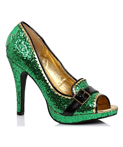 St. Patricks Pattys Day Green Sparkle Adult Womens High Heels Shoes
