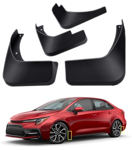 Mud Flaps Splash Guards For Toyota Corolla Cross 2020-2024 – Black Textured Set Of 4 With Hardware
