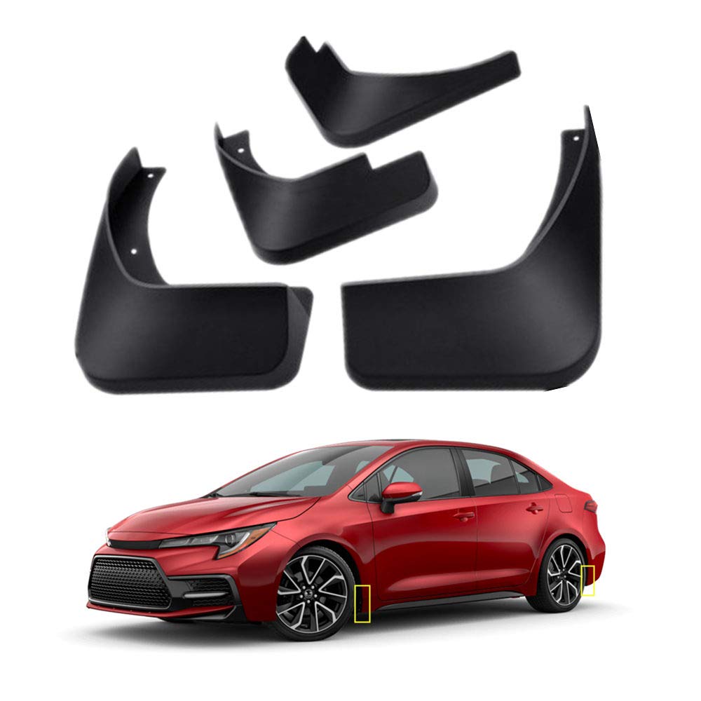thumbnail image 2 of Wowpartspro 4x Mud Flaps Kit For 2020-2025 Toyota Corolla E210 – Front & Rear Splash Guards 2 of 5