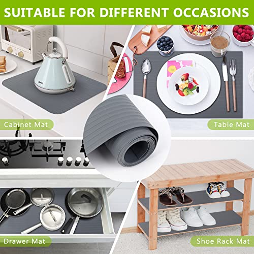 Drawer and Shelf Liner, Shelf Liner Grey Non Adhesive