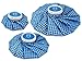 HomeTop 3 Pack Healthcare Reusable Ice Bag Pack for Cold Therapy (Blue/White Checkered)