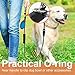 Toozey 6 FT Dog Leash with 2 Padded Handle, Reflective Nylon Rope Leashes for Medium Large Dogs, Adjustable Traffic Handle, Bonus Collapsible Dog Bowl, E-Book