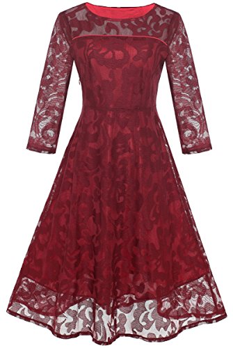 Tribear Women's Vintage Crew Neck Side Split Long Sleeve Sewater Dress XX-Large Grey