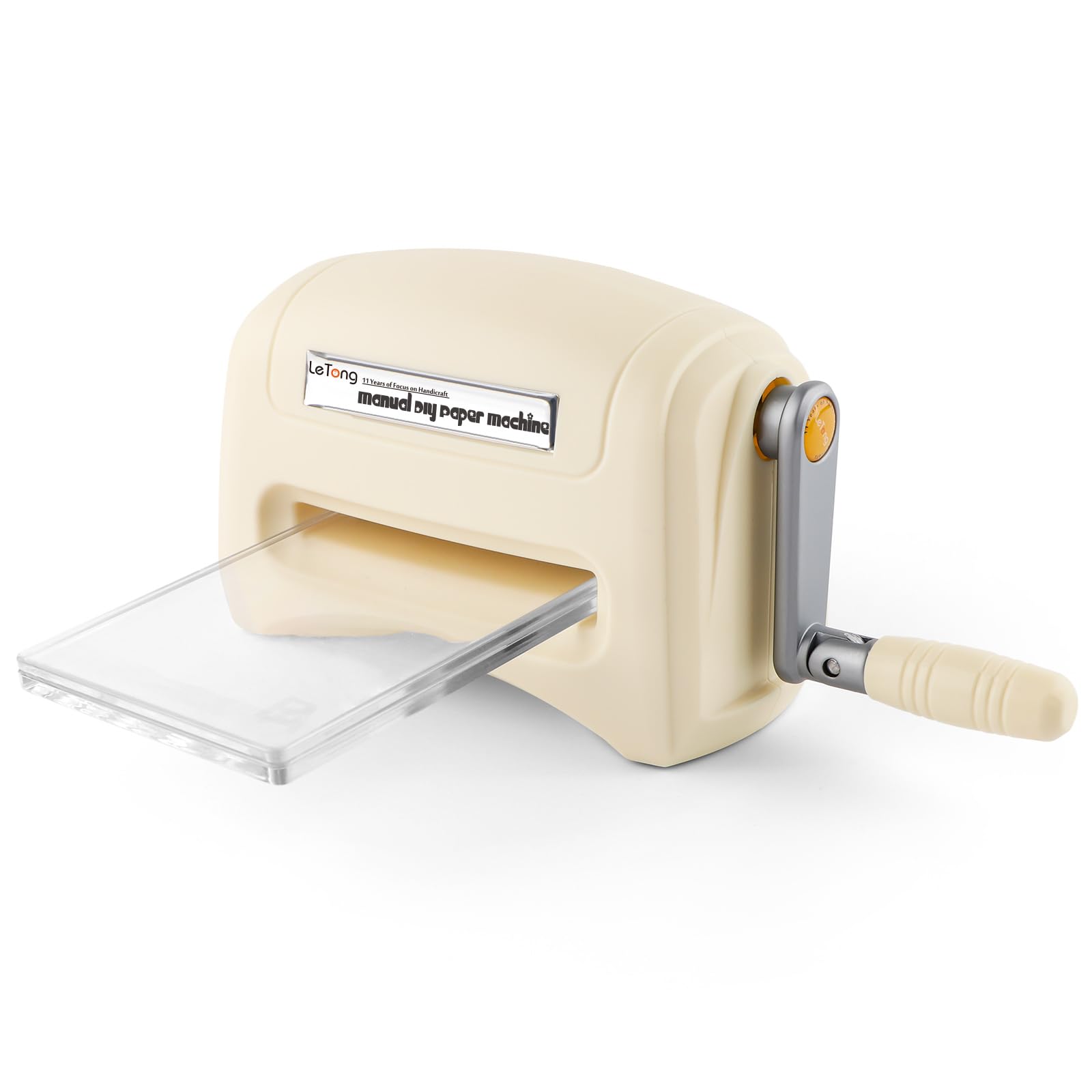 Briartw Beige Manual Embossing Machine-Mini Die Cutting Machine and 1 Pair Small Cutting Pads-Mini Manual Die Cutting and Embossing Machine-Die Cut Machine for Crafts