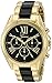 Geneva Women's GV/1000BKBK Multi-Function Dial Gold-Tone and Black Bracelet Watch