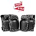 Dark Lighting Knee Pads and Elbow Pads for Kids/Youth 8-14,Boy and Girls MTB/Scooter/Skateboard/Roller 3 in 1 Protective Gear Set(Silver Lightning, M)
