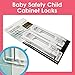Child Proof Locks for Cabinet Doors, Adjustable U-Shaped, Door Latch 4 PCK White