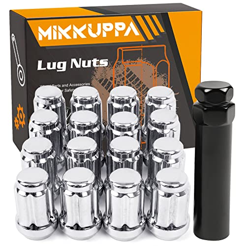 MIKKUPPA 16pcs Chrome Spline Drive Lug Nuts M12x1.5 Lug Nuts 1.4