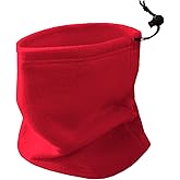 SRLLBBY Double-layer Thick Fleece Ski Neck Gaiter, Winter Scarf Face Mask for Men Women, Warmer Beanie for Big Heads