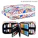 qianshan Pencil Case Holder Slot - Holds 202 Colored Pencils or 136 Gel Pens with Zipper Closure - Large Capacity Polyester Pen Organizer for Watercolor Pens or Markers - Perfect for Artist Midsummer