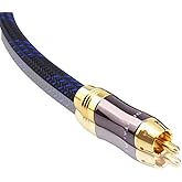 KUYIOHIFI Dual Shielded (OD 8.0mm) RCA Male to RCA Male subwoofer Cable (15 Feet)