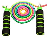 Anna's Rainbow Ropes Kids Jump Rope Durable Child Friendly Skipping Rope - Exercise Toy for Playground with Lightweight Foam Handles and Vibrant Colors