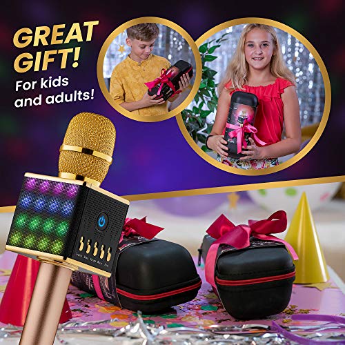 KaraoKing Karaoke Microphone Wireless, Bluetooth Karaoke Machine for