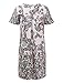 MBJ Womens Print Front and Back Yoke Pleats Dress Top XXXL Pink