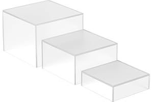 CLEAR-AD PLASTICS Small Frost Acrylic Cubes for Display - Plastic Square Cubes for Food, Cupcakes, Figures, Desserts, Jewelry, Toys, Collectibles, Cosmetics Showcase