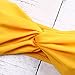 HHei_K Womens Swimsuit, Ladies Summer Fashion Solid Tube Tops Low Waist Twist Front Thong Strapless Swim Bathing Suits Swimwear Bikini Set (S, B-Yellow)
