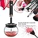 BEAUTY ONLINE Makeup Brush Cleaner Dryer Electric Automatic Cosmetic Brush Cleaning Device Tools Kit Machine Spinner 360º Rotation with 8 Rubber Fit All Size Brushes