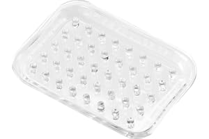 iDesign Plastic Bar Soap Holder for Bathroom Shower - Rectangular, Clear