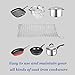 Senpulism Cast Iron Cleaner, Durable 316L Stainless Steel Chainmail Scrubber, Anti-rust Chain Cleaner for Pan Pot Dutch Oven, Big Square Skillet Steel Scrubber + Small Round Cast Iron Cleaning