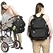 Diaper Bag Backpack Baby Changing Pad Lightweight Large Nappy Travel Backpack Premium Oxford with Stroller Straps for Both Mom & Dad Black