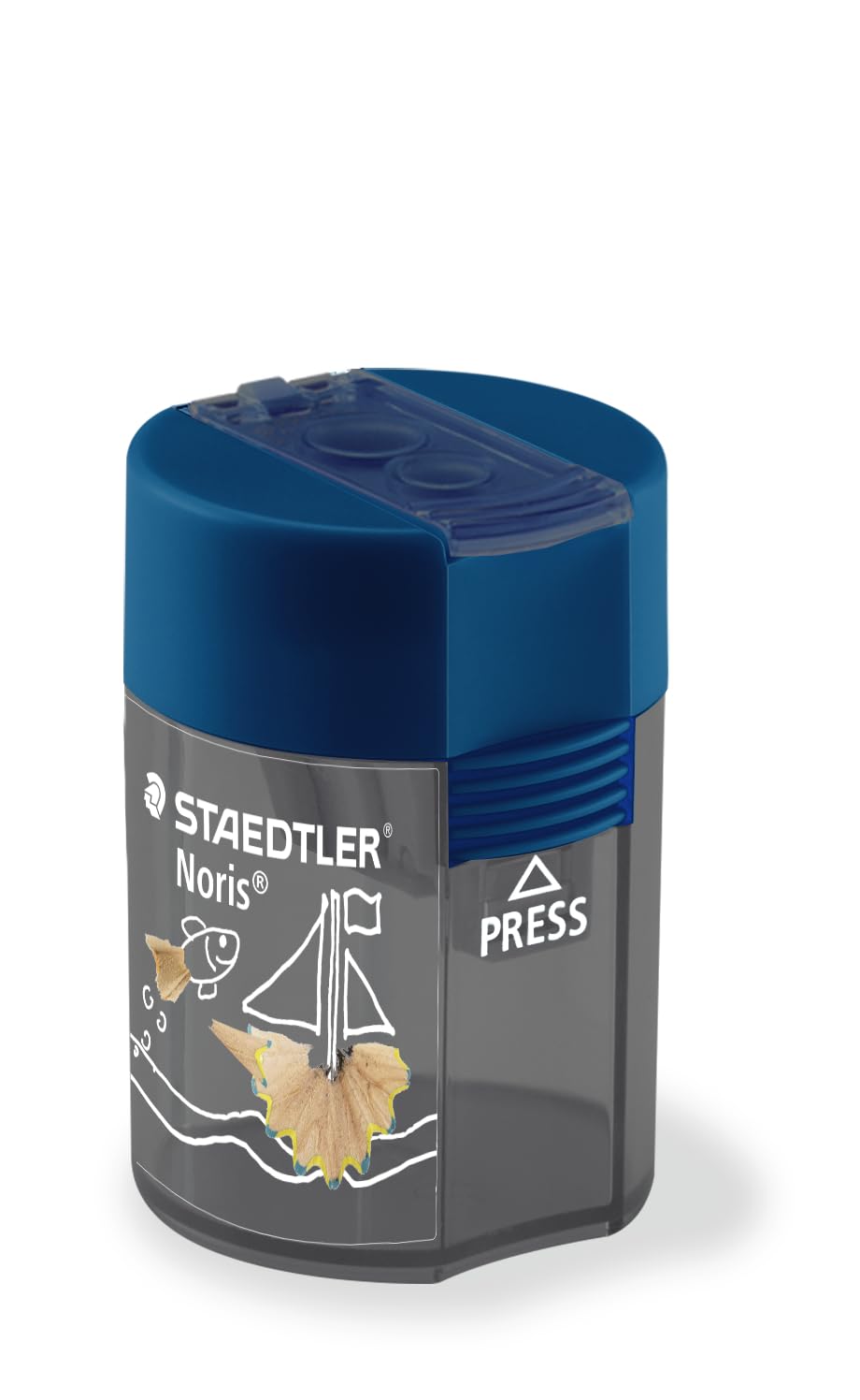 STAEDTLER Pencil Sharpener Double-Hole Tub for Graphite & Colouring Pencils - Noris - Ocean Design - Pack of 10, 512 003