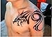 2 Sheets Dragon Temporary Tattoos - Large Sheets for Men - Realistic Shoulder Tribal Designs - Waterproof & Long-Lasting Body Art