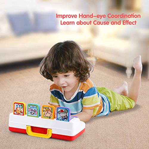 FS Interactive Pop Up Animals Toy,Activity Toy with Light,Music,Animal Sound,Game for Ages 12 Months and up Toddlers.